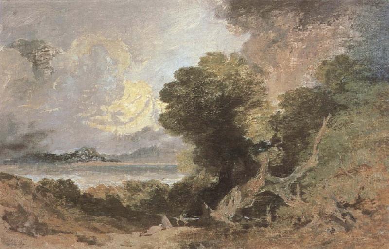 Joseph Mallord William Turner The tree at the edge of lake China oil painting art